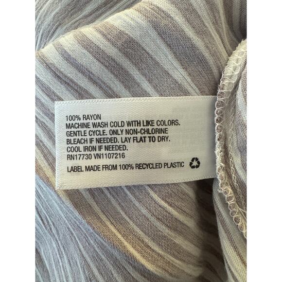 A New Day NWT Brown Cream Striped Adjustable Strap Maxi Dress Large - Picture 6 of 6